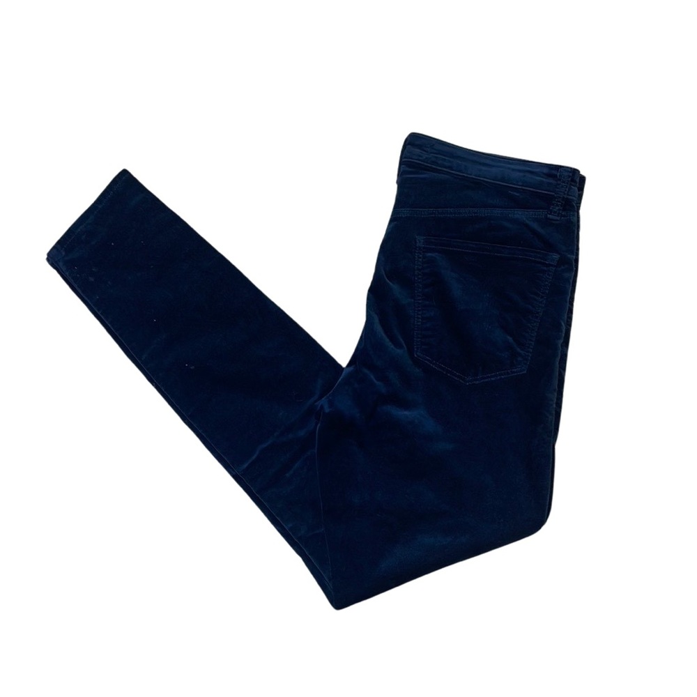 J Brand women’s 30x29 dark blue velvet Mariah high rise skinny fit jeans EUC